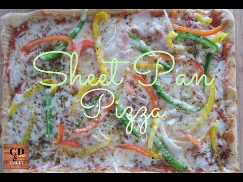 How to make easy Sheet Pan Pizza for Beginners | All purpose Flour Recipe | Thin Crust | by Hand