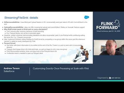 Customizing exactly-once processing at scale with Flink - Andrew Torson