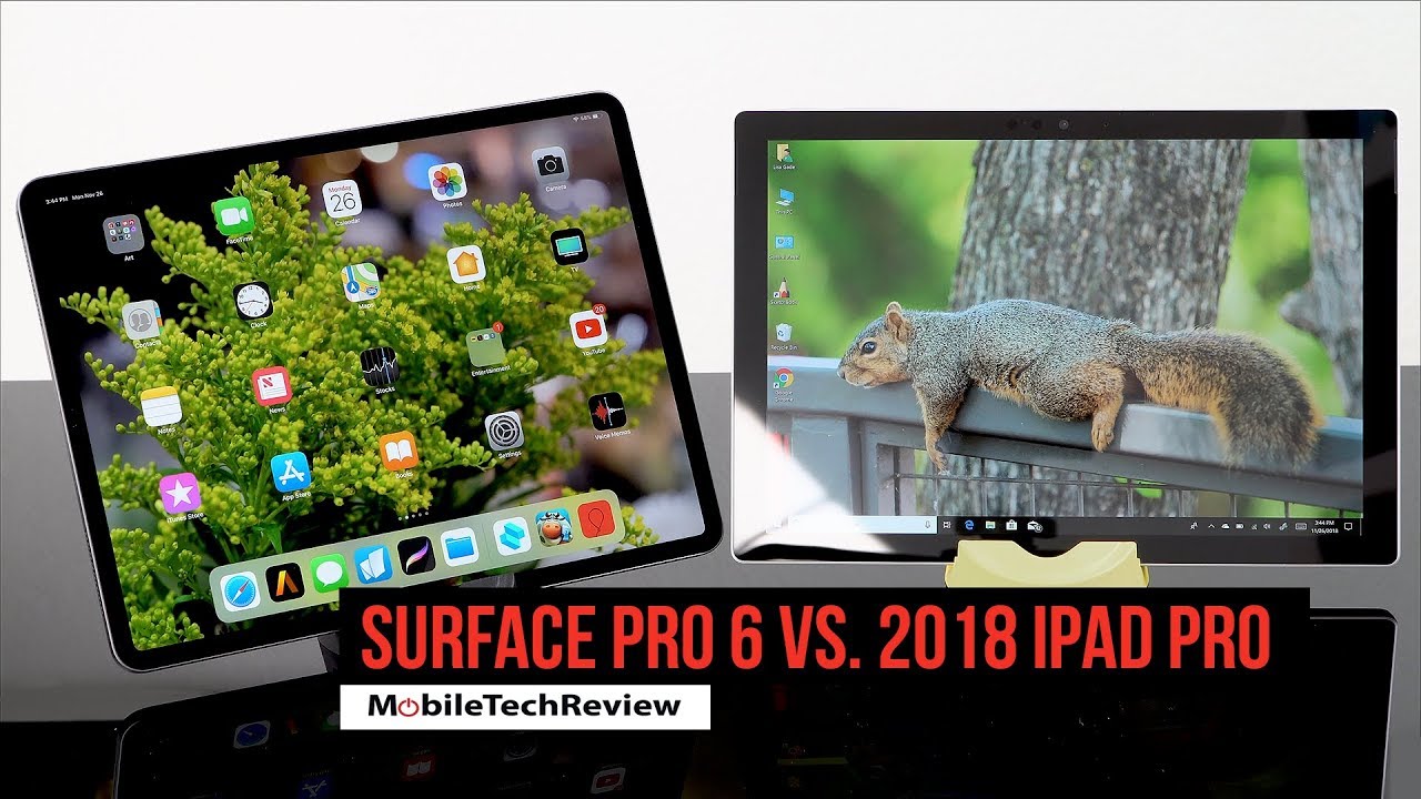 Microsoft Surface Pro 6 vs. 2018 iPad Pro Comparison Smackdown