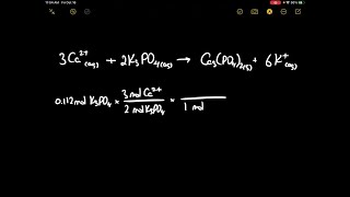 Download the video "A solution contains an unknown amount of dissolved calcium. Addition of 0.112 mol of …"