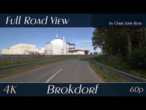 Brokdorf, Kreis Steinburg, Germany: Hollerwettern, Osterende, Dorfstraße, KKW - 4K (UHD/2160p/60p)