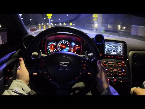 800HP Nissan GT-R HKS Exhaust  | POV Night Drive