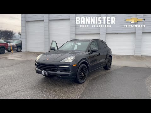 2019 Porsche Cayenne AWD in Black for sale at Bannister Chevrolet Penticton in Penticton, BC