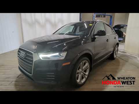2018 Audi Q3 2.0 TFSI quattro Progressiv Tiptronic in Black for sale at Wheaton Honda West in Calgary, AB