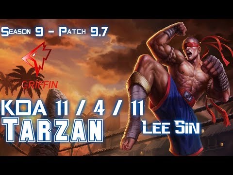 GRF Tarzan LEE SIN vs KINDRED Jungle - Patch 9.7 KR Ranked