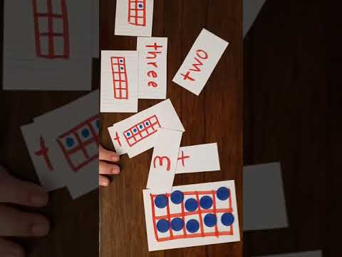 Math games. Numbers in words. Ten frames. DIY Math games and Down Syndrome. Juegos de Matematicas.