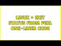 Linux Exit Status From Perl One Liner Code
