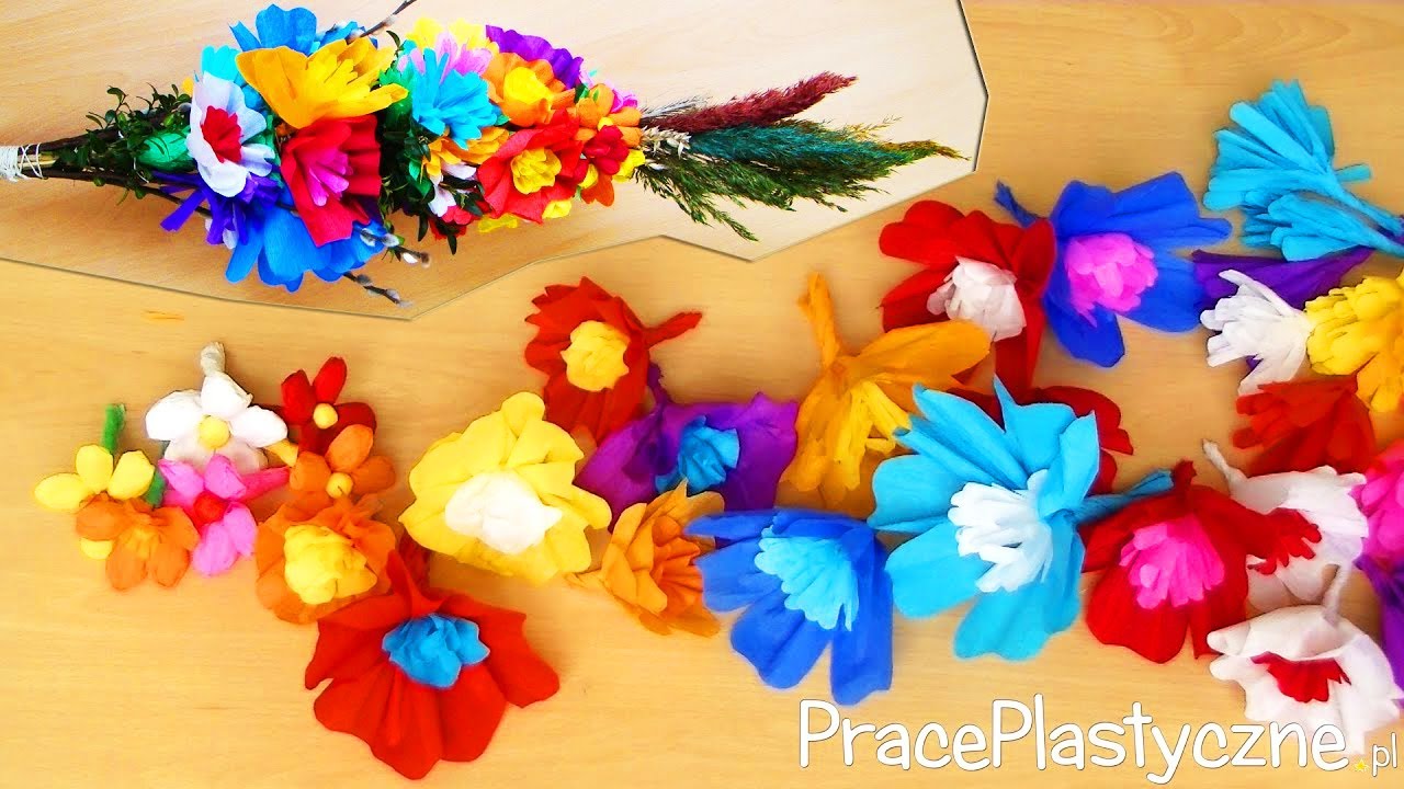 Jak zrobić kwiaty z bibuły do palmy wielkanocnej?