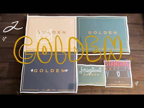 unboxing jungkook’s 1st solo album golden 🐰| shine, substance, solid, weverse, & snty single cd