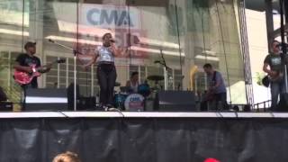 Lauren Alaina sing 'Crashing The Boys Club' live at CMA fest live in Nashville, Tennessee.