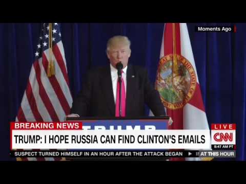 Trump Asks Russia To Release Hillary Clinton’s 33,000 Emails