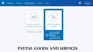 How to use PayPal goods and services