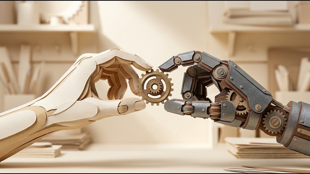AI Isn't Coming for Business. It's Already Here. (Paper Stop-Motion)