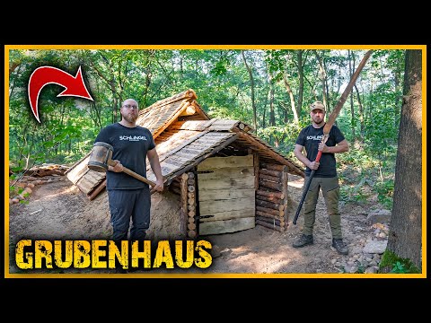 Grubenhaus - Neue Tür und Kronleuchter 😱 - Bushcraft Camp Survival