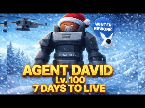 Agent David Lv. 100 After Winter Rework – Is He Still OP? | 7 Days To Live | Roblox