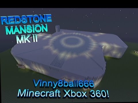 vinny8ball666 - MINECRAFT REDSTONE HOUSE / MANSION MK 2 : PISTON/ REDSTONE CREATIONS XBOX 360- SNEAK PEAK
