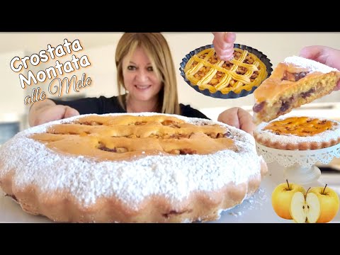 CROSTATA MONTATA alle MELE con NOCI e UVETTA facile e veloce