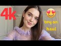 4K Transparent dress Try on Haul[seasonal Try Haul]see through Lingerie| Fishnet outfit try on Haul#