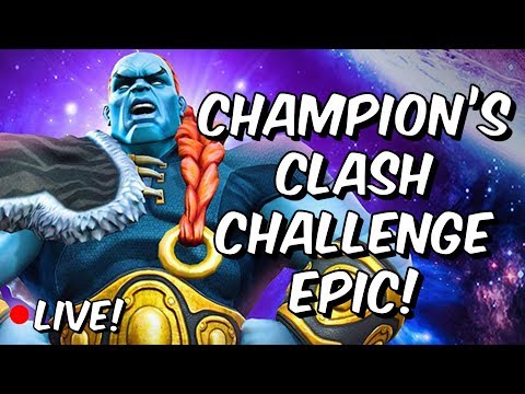 The Champion's Clash Challenge LIVE - Epic Difficulty Chapter 2 100%! - Marvel Contest Of Champions