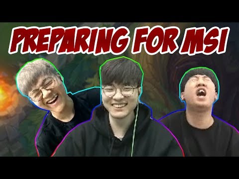 PREPARING FOR MSI - SKT stream highlights - ft. Faker, Khan, Teddy, Mata, Clid (Translated)