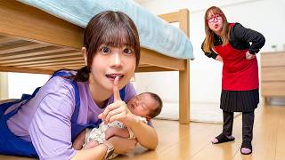 たすけて～＞＜赤ちゃんが悪いママに捕まっちゃった...！私の赤ちゃんを返して！悪いママにバレずに赤ちゃんを見つけ出そう！【対決】