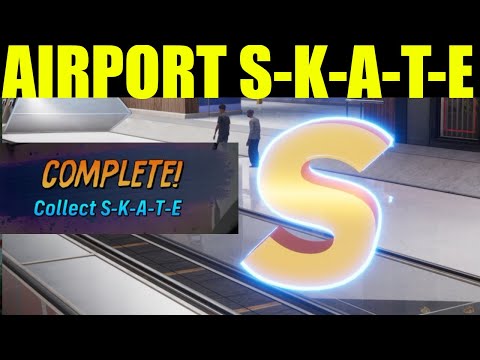 Thps3 - How to collect S-k-a-t-e in the airport