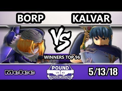 Pound Underground - Borp (Sheik) Vs. Kalvar (Marth) - Smash Melee Winners Top 96