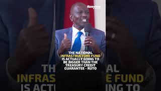 The NIF is actually going to be bigger than the Treasury credit guarantee - Ruto