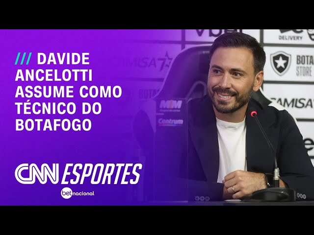 Davide Ancelotti é apresentado como técnico do Botafogo | LIVE CNN