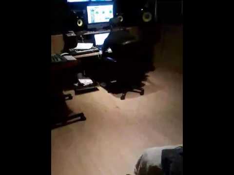 Kay Hawk And Ant Ball in the studio working