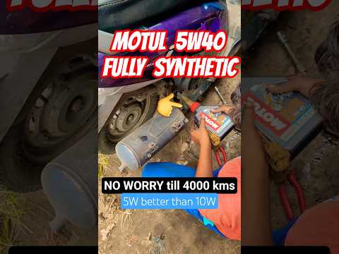 MOTUL 7100 5W40 Scooter Engine oil filling process #activa #motul #motul7100