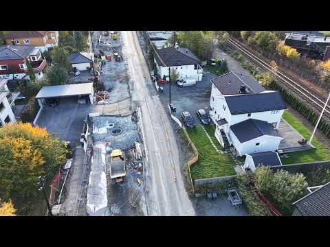 Røa fra luften 11.10.2025 - Byggeprosjekter og sykkelsti