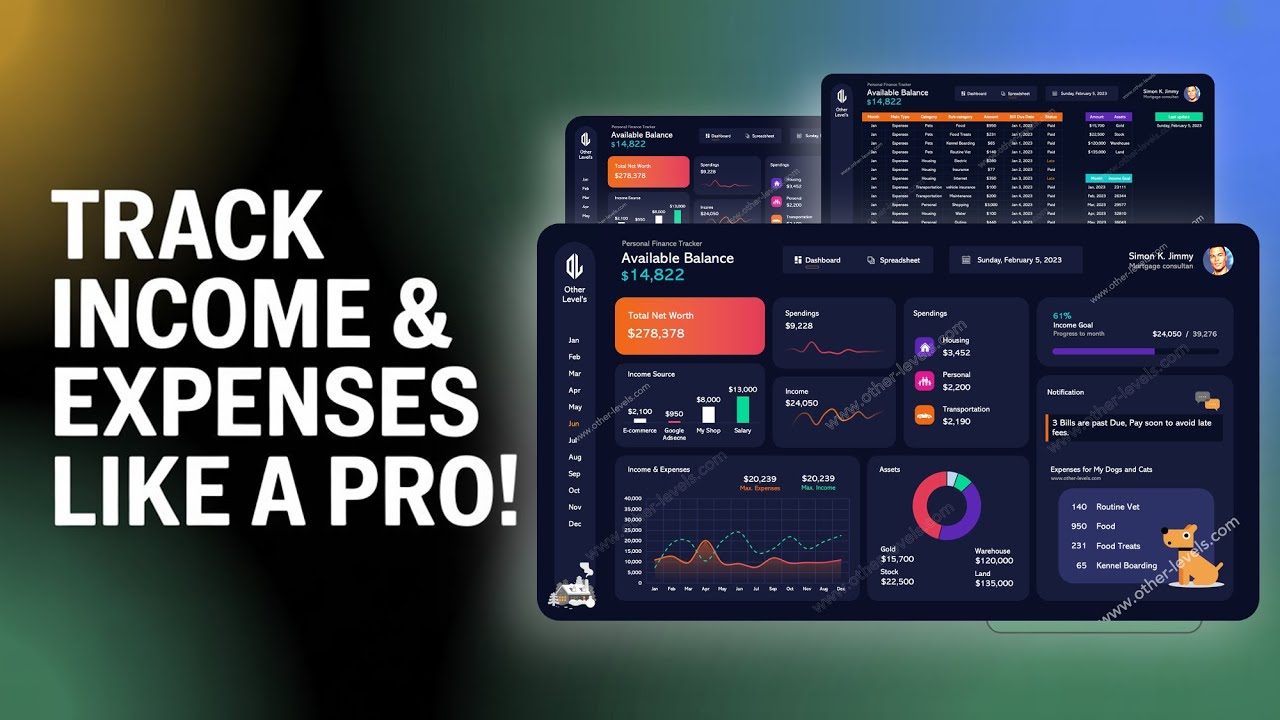 Create a Personal Financial Dashboard with Microsoft Excel