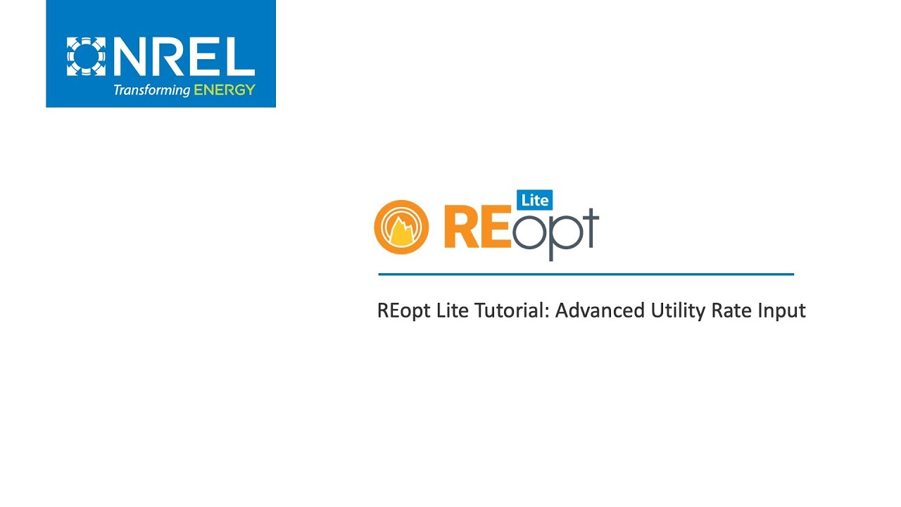 REopt Lite Tutorial: Advanced Utility Rate Input