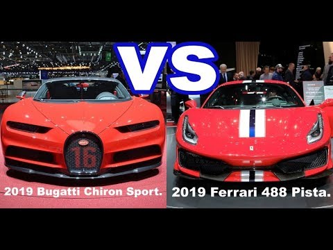 Bugatti Chiron Sport vs Ferrari 488 Pista. (2019) Two Powerful and Luxurious Sport Cars.