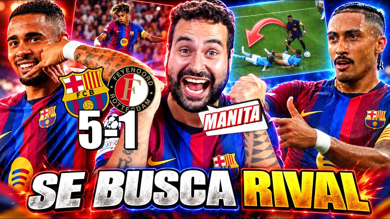 OTRA MANITA del BARÇA 5-1 en el DEBUT en CHAMPIONS ¡DOBLETE RAPHINHA, lo de LAMINE, GOLAZO ADEYEMI!