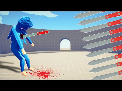 1.000.000 DAMAGE KNIFE THROWING vs EVERY UNITS | Totally Accurate Battle simulator TABS