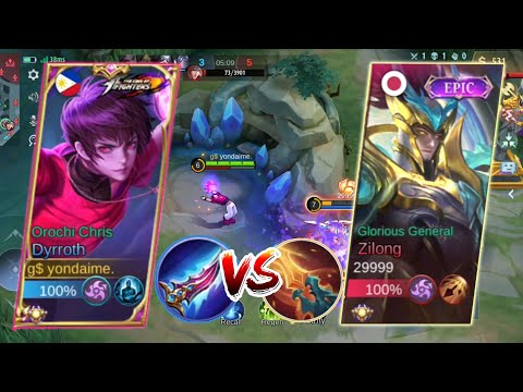DYRROTH VS ZILONG  🔥 WHO IS THE WINNER IN EXP LANE | DYRROTH MLBB