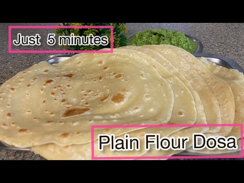 Sri Lankan Breakfast Recipe/Plain Flour Dosa/Quick Recipe..(2022) #serinrecipe
