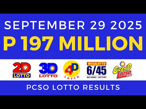 Lotto Result Today 9pm PCSO September 29 2025