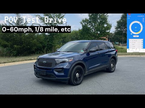 How Fast is a City Police SUV? Ford Police Interceptor Utility Hybrid 3.3L - POV Test Drive