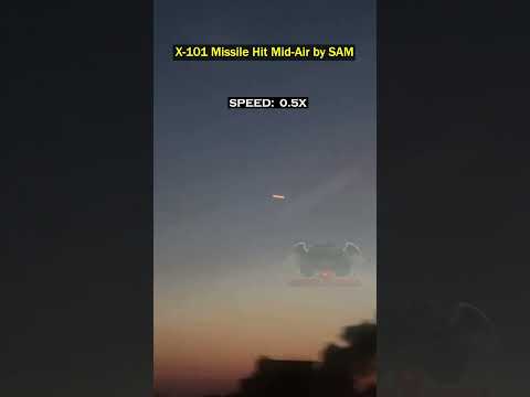 Russian X-101 Cruise Missile Hit Mid-Air by SAM