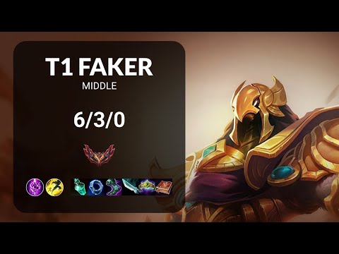 T1 Faker Azir vs Tristana MIDDLE - KR GRANDMASTER Patch 13.13