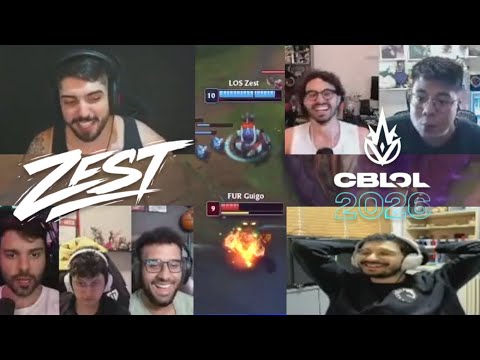 LOS ZEST PASSOU O TRATOR! 😱 STREAMERS EM CHOQUE com as SOLADAS no FURIA GUIGO no CBLOL