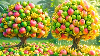 A quick and easy method for growing and planting hybrid banana and guava fruit trees. #gardening