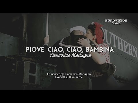 03) ITALY "Piove (Ciao, ciao bambina)" - Domenico Modugno (Lyrics) [Eurovision 1959] HD
