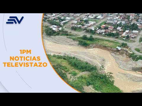 Desbordamiento del río Jipijapa anegó sectores y destruyó una pared en Manabí|Televistazo | Ecuavisa