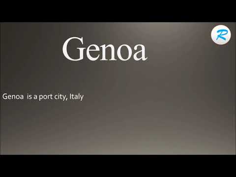How to pronounce Genoa