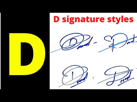 Signature D | D letter signature style |  D signature style