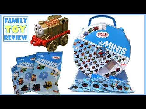 Thomas & Friends Minis Train Set Storage Wheel Case & The Great Race Blind Bags by FamilyToyReview